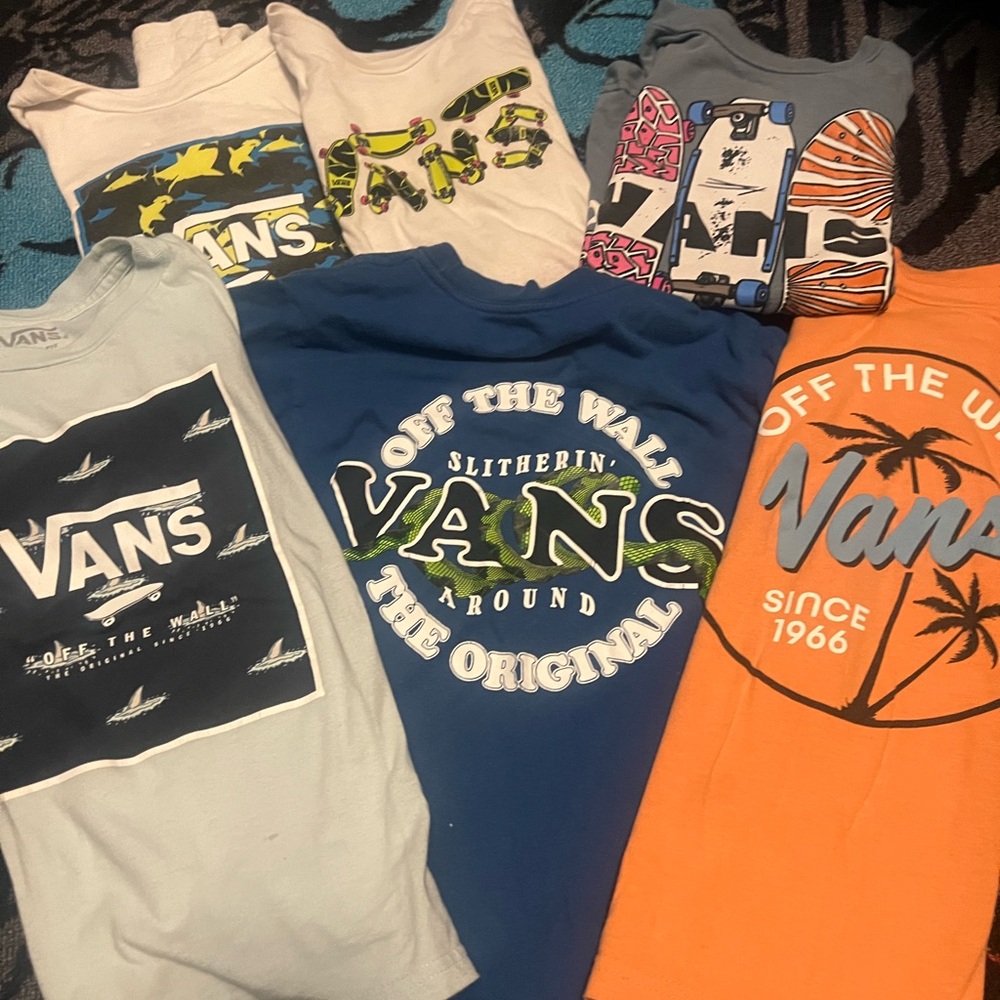 Vans Blue and Orange Short Sleeve Tees
